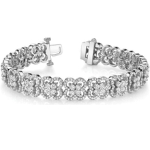 Flower Diamond Clover-Shaped Silver Bracelet YCB380