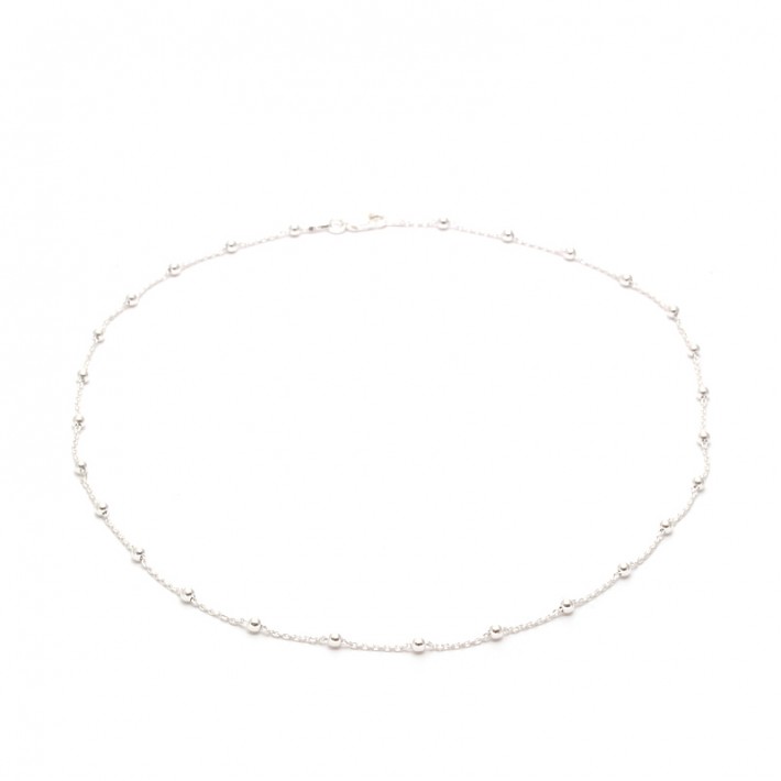 Popular 925 Sterling Silver Beaded Multi Strand Necklace YCN215