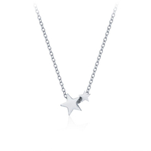 Double Star Necklace in Sterling Silver YCN6879