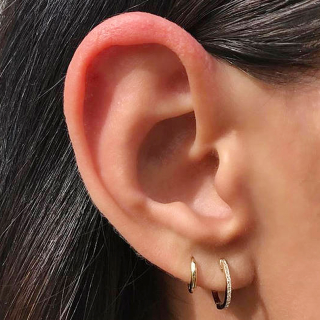 Women fashion 925 silver 18K gold color hoop earrings YCE7043